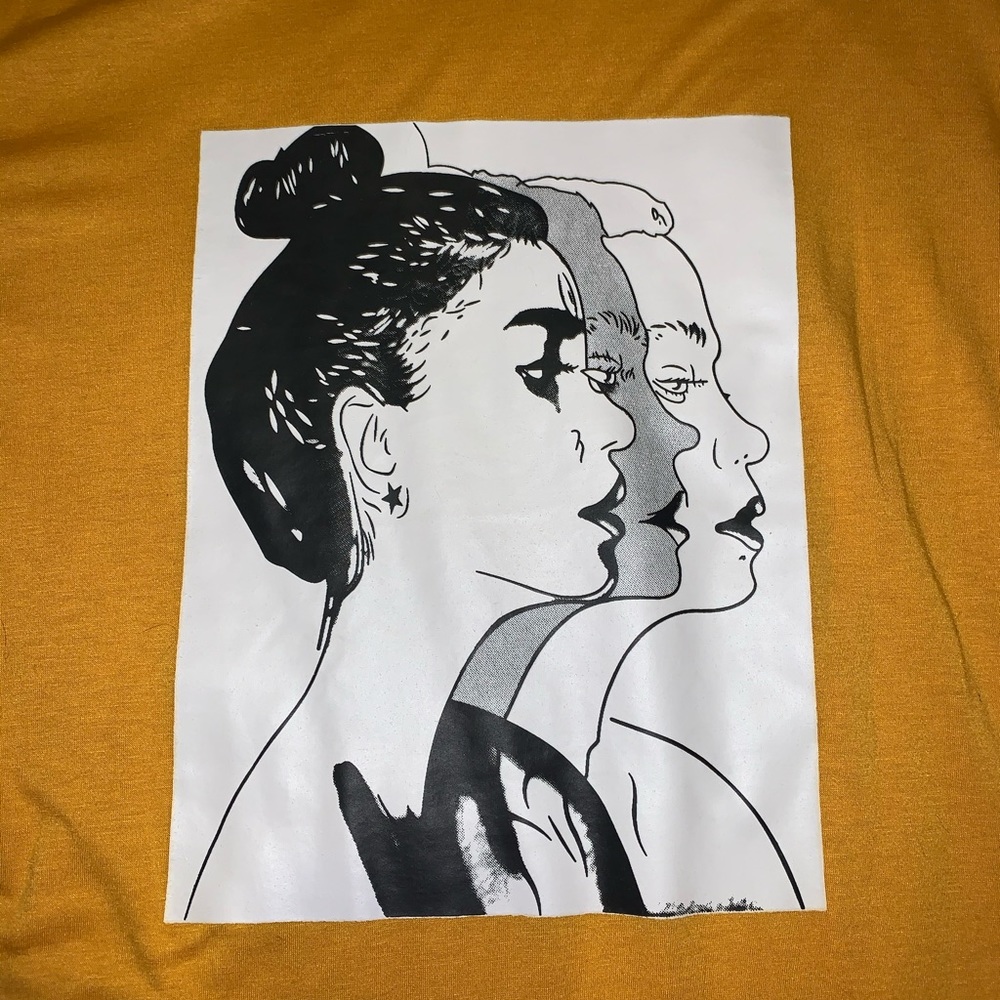 Deep Orange Lightweight Woman’s Face T-shirt